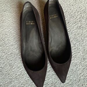 Stuart Weitzman Women's Suede Kitten Heels